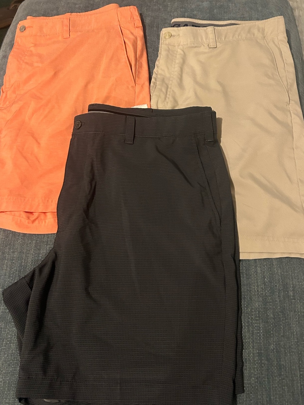 PGA Tour Men's Flat Front Shorts - Black, Coral, Khaki